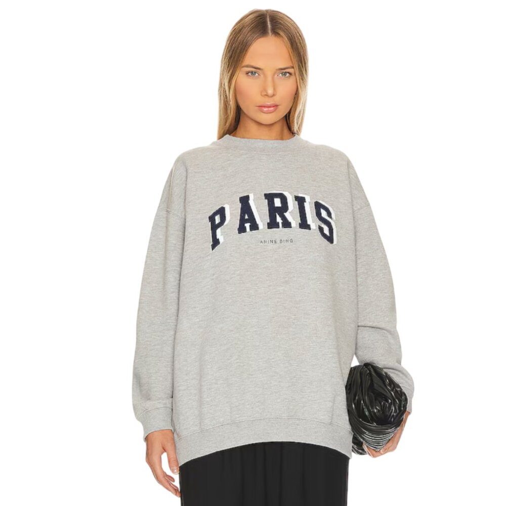 Paris Graphic Crewneck Sweatshirt - Gray
